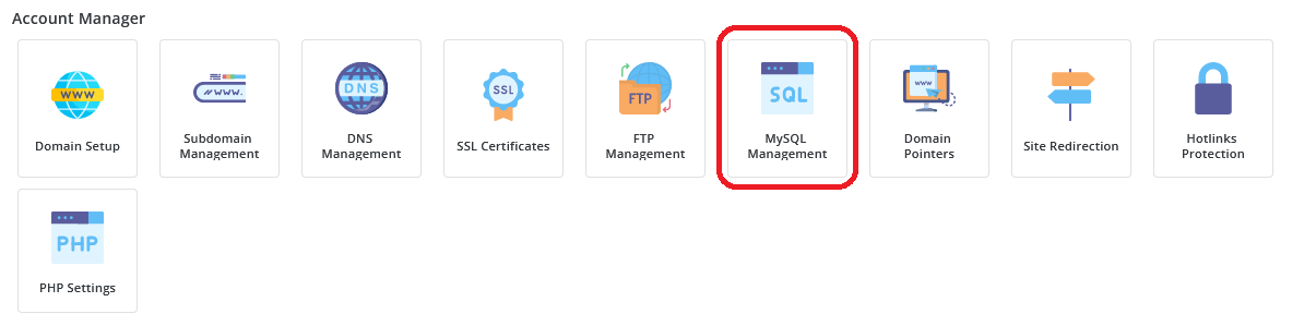 آموزش ساخت دیتابیس در دایرکت ادمین با MySQL Management