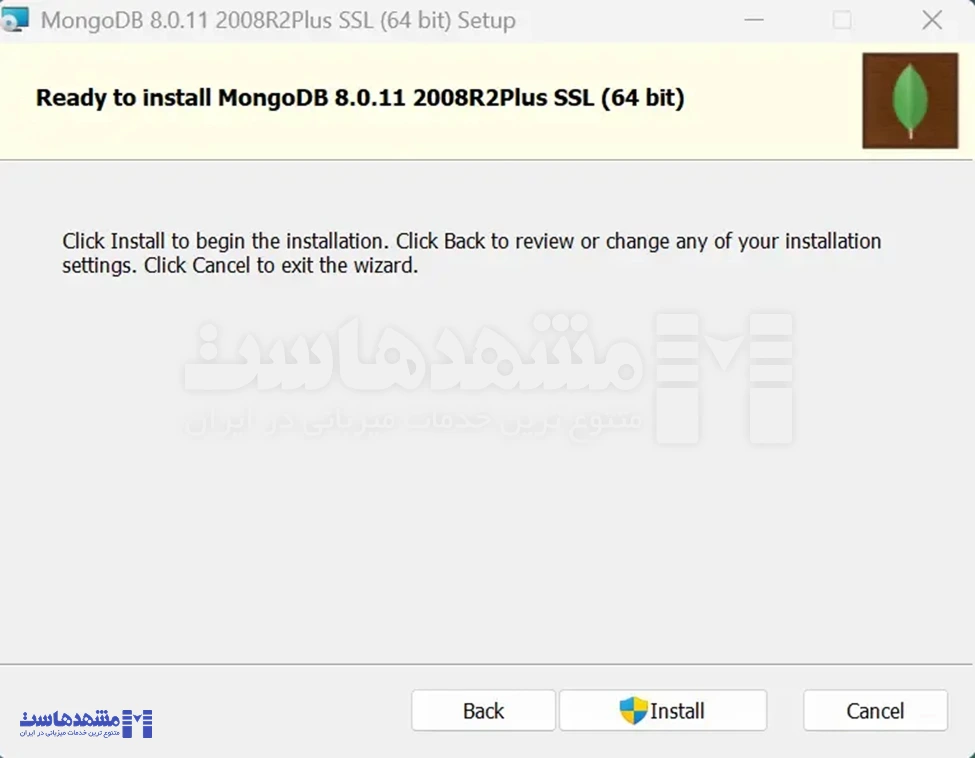  نصب MongoDB در ویندوز