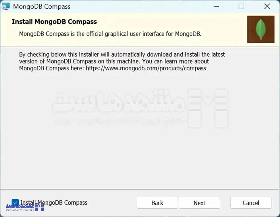  نصب MongoDB Compass